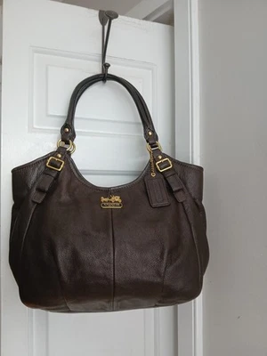 Coach Vintage Y2K Madison Abigail Brown Leather Large Shoulder Bag Purse Tote - Image 1 of 4