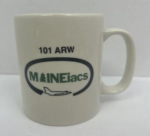Vintage 101st Air Refueling Wing ARW MAINEiacs weiß Kaffeebecher - Bild 1 von 8
