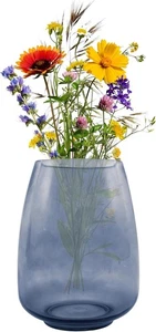 Point-Virgule Vase Blumenvasen aus Glas 18,5x24,5cm blau Dekoration Wohnzimmer - Picture 1 of 5