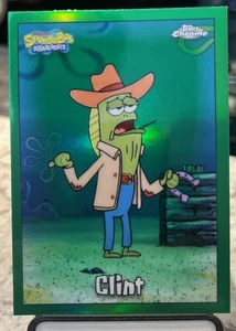2025 Topps Chrome SpongeBob #97 CLINT Green Kelp Refractor - Picture 1 of 2