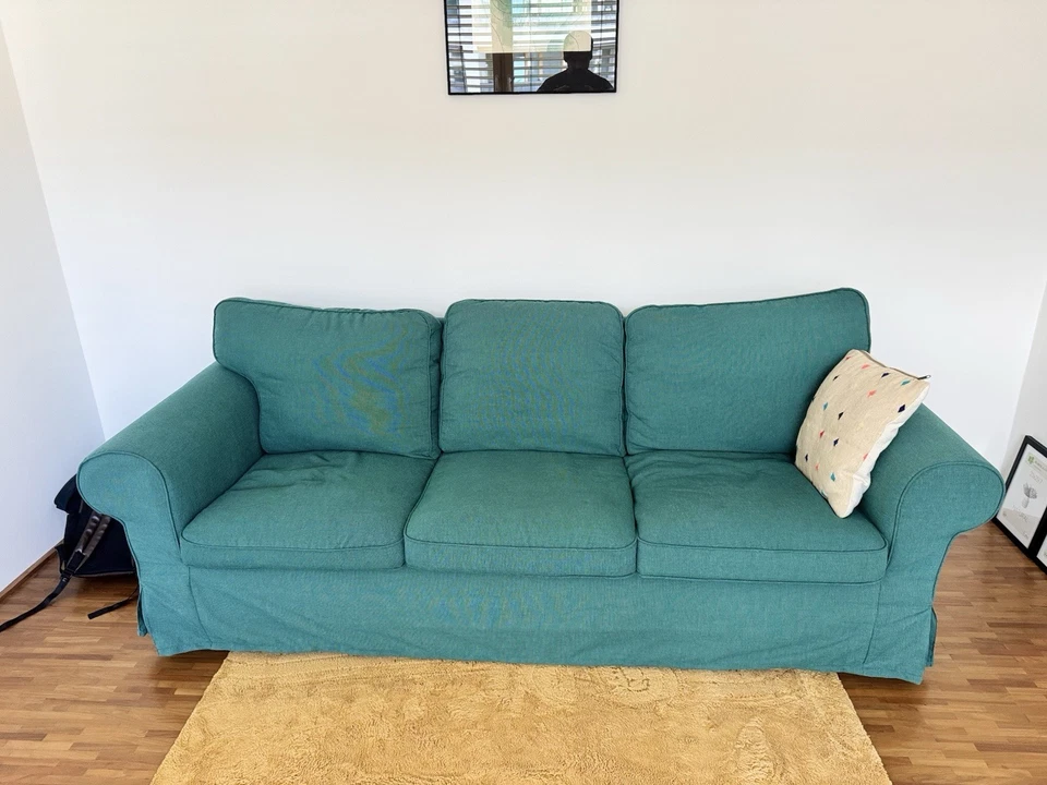 IKEA Ektorp 3er Sofa mit Petrol Bezug - Bild 1 von 1