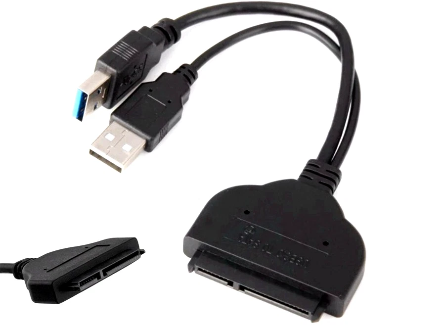 USB3.0 to SATA 7+15 22-Pin Adapter Cable Cord For 2.5" HDD SSD Hard Disk Drive - Image 1 of 4
