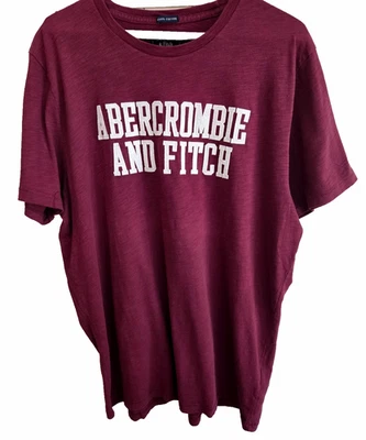 Camisa Camiseta Abercrombie Fitch Crew Músculo Granate Algodón Cosido Para Hombre XL Foto 1 de 4