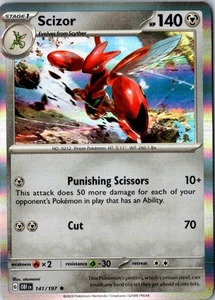 Tarjetas y productos diversos promocionales Scizor - (Cosmos Holo) 141/197 LP - Imagen 1 de 2