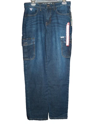 Pantalones de mezclilla Guess Boys Carpintero cintura ajustable azul talla 16 nuevos con etiquetas nuevos Foto 1 de 2