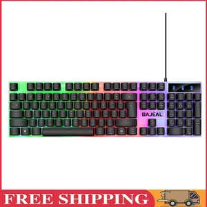Ergonomische Tastatur, 1,5 m Kabel, Gaming-Tastatur für Computer, Laptop (schwar - Afbeelding 1 van 9
