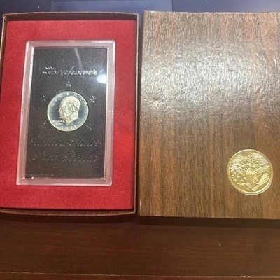 1971-S Eisenhower Proof Dollar 40% Silver, Original Packaging, Missing Islands  - Image 1 of 4