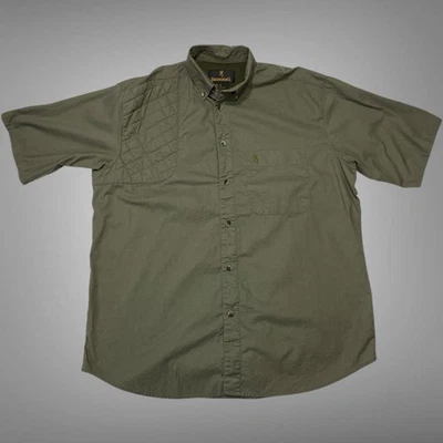 Browning Hunting Fishing Shirt Quilted Shoulder Shooting Men's Size XL Vented - Image 1 of 4