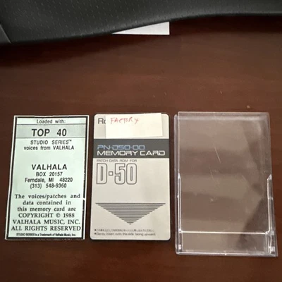 Roland PN-D50-00 Memory Card Patch Data Rom for D-50 or D-550 Top 40 Valhala  - Image 1 of 4