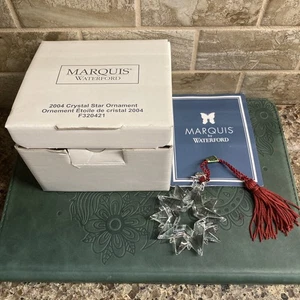Waterford Marquis Crystal Star 2004 copo de nieve adorno de Navidad en caja F320421 - Imagen 1 de 9