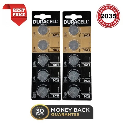 DURACELL D2025 PAQUETE DE 10 UNIDADES NUEVAS 3V CR2025 BATERÍA DE CELDA DE MONEDA DE LITIO CADUCIDAD 2035 Foto 1 de 4