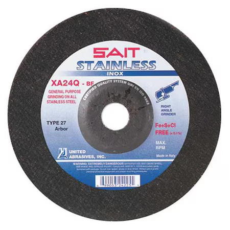 United Abrasives/Sait 24210 Depressed Center Grinding Wheel, Type 27, 4 1/2 In Foto 1 de 1