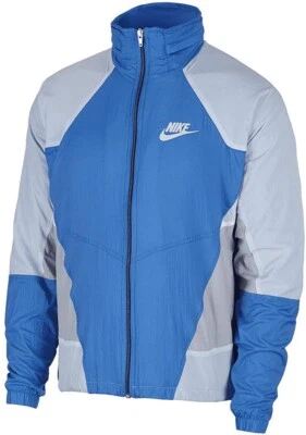 Nike Sportswear Men's Size Large Hooded Woven Windrunner Jacket Blue AR1869 406 - Image 1 of 4
