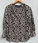 Zadig Voltaire Tink Top XS Black White Heart Shirt V Neck Blouse