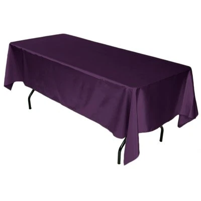 Tablecloth Satin Rectangular Seamless 60 x 144 Inch By Broward Linens - Image 1 of 2
