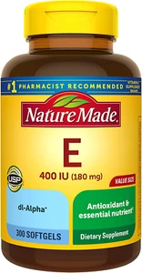Nature Made Vitamin E 180 mg 400 IU dl-Alpha Supplement for Antioxidant Support - Picture 1 of 15
