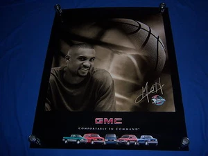basketball GRANT HILL DETROIT PISTONS poster-GMC general motors PROMO-trucks suv - Picture 1 of 1