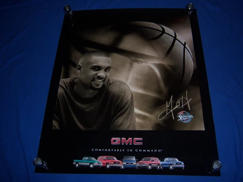 basketball GRANT HILL DETROIT PISTONS poster-GMC general motors PROMO-trucks suv Cover
