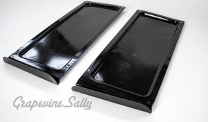 Piezas de estufa de colección Tappan Estufa de gas de lujo L&R bandejas de goteo de miga y grasa - Imagen 1 de 8