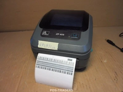 ZEBRA ZP455 Direct Thermo Label Printer USB + LAN 203Dpi Drucker 691,931 INCH - Bild 1 von 3