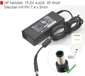 HP 90W 19,5V 4,62A NETZTEIL 7,4x5mm STECKER p/n A090A05CH-HW02 773553-001 HP2 - Picture 1 of 4