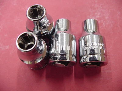 4 Pieces New 7mm Sockets Bondhus 6 Point 3/8" Drive CHROME VANADIUM #38700 - Image 1 of 2