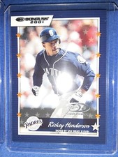 2001 Donruss RICKEY HENDERSON #21 HOF San Diego Padres FREE SHIPPING MVP HOF