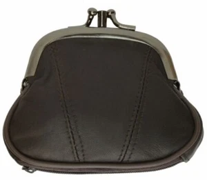 Coin Purse Double Frame with Zipper Pocket by Marshal - Picture 1 of 17
