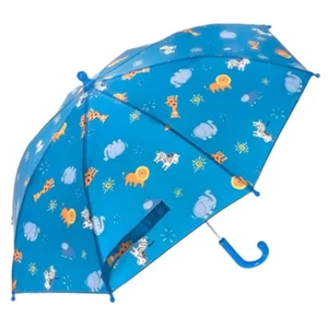 Doppler Childrens Kids Cool Blue Lions Print Rain Umbrella - Picture 1 of 1