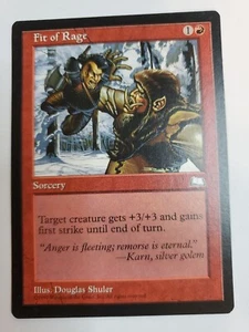 MTG Magic The Gathering Card Fit of Rage Sorcery Red Weatherlight 1997 - Picture 1 of 2