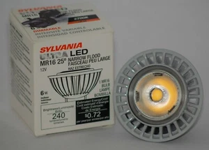 Sylvania Dimmable 6-Watt Ultra LED MR16 Bulb LED6MR16/DIM/827/NFL25 (78651) - Picture 1 of 2