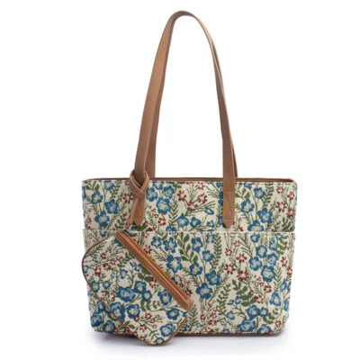 Elegante Bolso de Mano Jacquard con Pequeño Bolso de Muñequera Bordado Bolso de Hombro  Foto 1 de 4