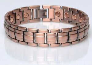 Copper Arthritis Pain Relieve Bracelet Copper Magnetic Link Bracelet - Antique