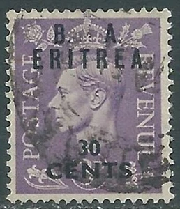 1950 OCCUPAZIONE BRITANNICA ERITREA BA USATO 30 CENT - RF34-8 - Picture 1 of 1