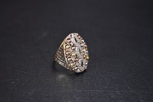 Turkish Handmade   925 Sterling Silver Ring For Women Girls  Multi Stone Size 8