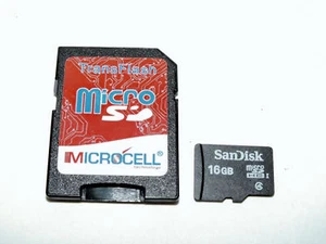 Micro SD Handy Speicherkarte 16GB plus SD Adapter für kompatible Mobiltelefone 3 - Bild 1 von 3