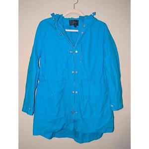 Vintage J CREW Hooded Perfect Lightweight Jacket, Sky/Cerulean Blue, Size XS - Picture 1 of 10