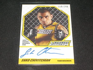 SAKO CHIVITCHIAN UFC 2010 TOPPS CERTIFIED SIGNED AUTOGRAPHED AUTHENTIC CARD /200 - Picture 1 of 2