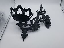 Vintage Cast Iron Wall Sconce Bracket Hanger For Oil Lamp & Wall Mount Complete