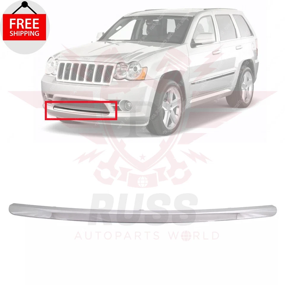 New Front Bumper Trim Chrome Fits 2006-2010 Jeep Grand Cherokee 4-Door CH1044107 Foto 1 de 4
