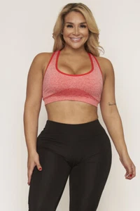Sujetador deportivo rojo talla grande para mujer 0X 1X ropa deportiva transpirable - Imagen 1 de 3
