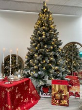 Albero di natale artificiale innevato 210 con luci e telecomando Evergreen Class