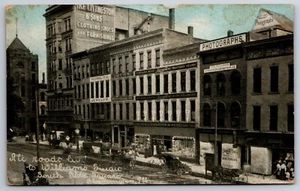 Bloomington Illinois~CU Williams Studio~South Side Square~Livingston Store~c1910 - Picture 1 of 2