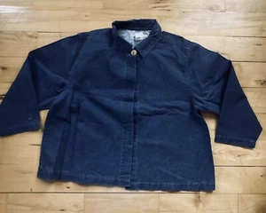NWOT Designer Kids Unisex 100% Cotton Slate Blue Jacket sz 10 made In France - Picture 1 of 4