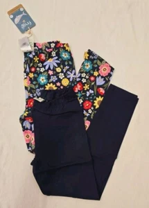 FRUGI Girls' Organic Cotton Libby Leggings (2PK)-Indigo-(Size 7/8)NEW - Picture 1 of 5