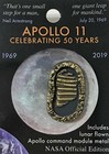 Nasa Apollo 11 Foot Prints 50th Anniversary Lapel Pin Contains Flown Command ...