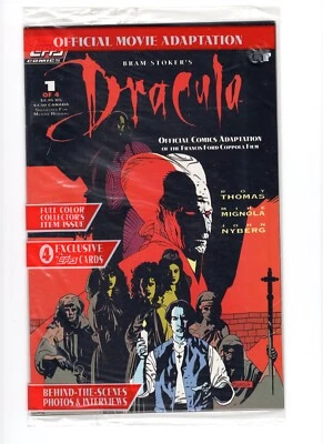 1992 Topps Comics Dracula #1 Polybagged Sealed Promo Card Mike Mignola - Image 1 of 2
