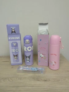 Kuromi & Hello Kitty Thermos Mug Stainless Steel Water Bottle - Picture 1 of 6