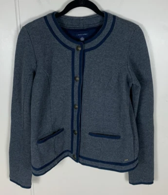 Mujer Tommy Hilfiger Gris Manga Larga Estilo Militar Sudadera Chaqueta Talla M Foto 1 de 4