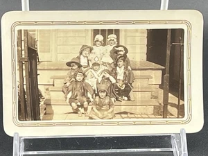 Vintage 20er Jahre Kinder Halloween Kostüm Foto Little Bo Peep Cowboy Schnappschuss - Bild 1 von 4